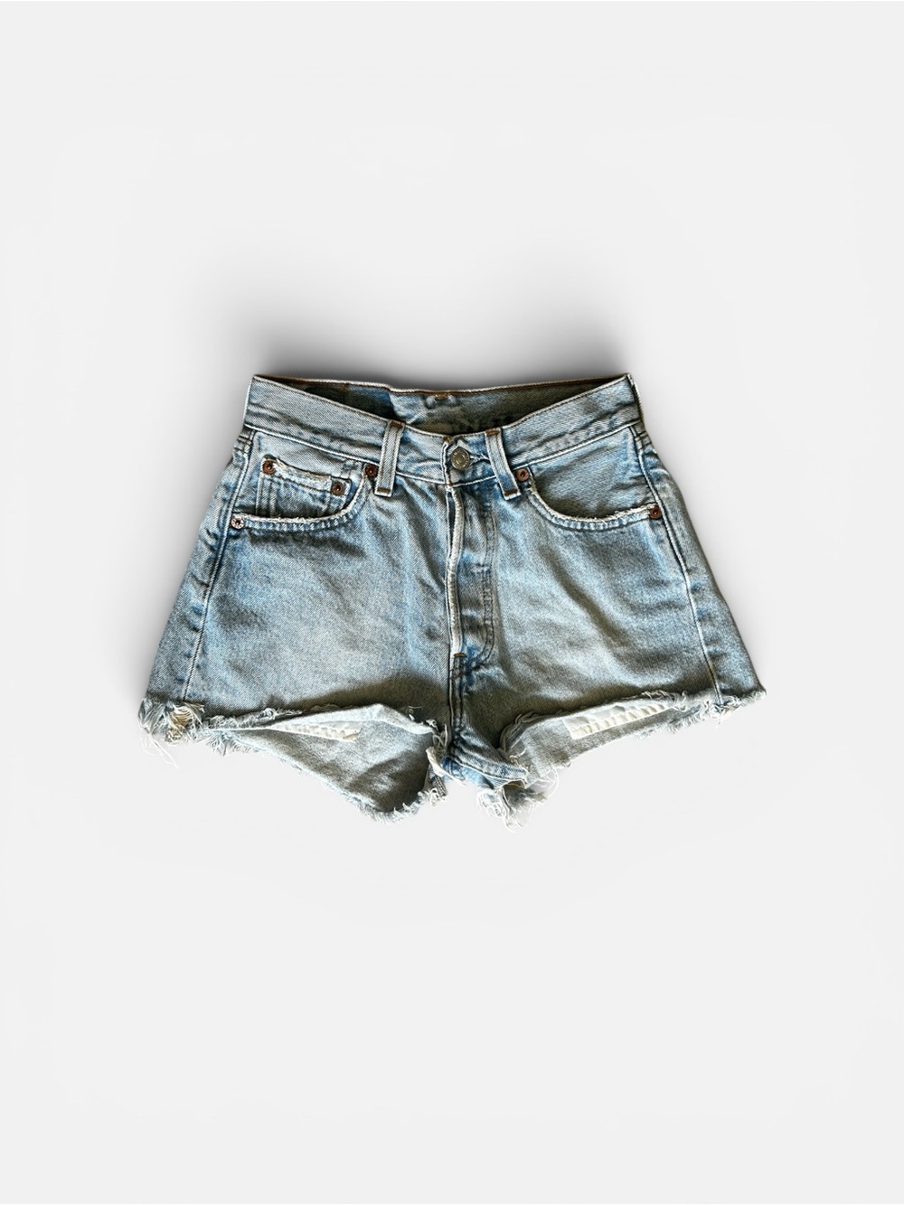 Vintage Levi's 501 Cutoff Denim Shorts Made in USA 1999 Size 24
